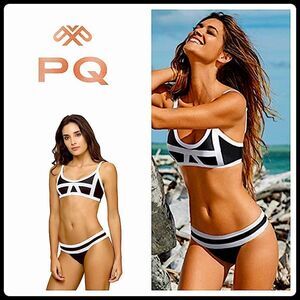 New. Pilyq black and white bikini set. Normally $149. M-bottom/L-top.& Small